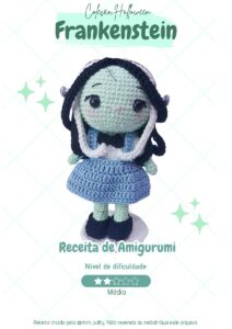 PDF Frankenstein - Receita de Amigurumi - [Coleção Halloween]